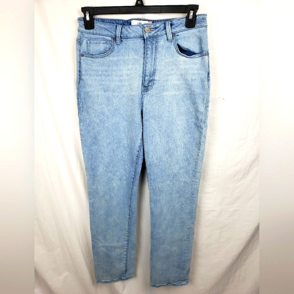 Cabi Higher Straight Light Washed Blue Jeans Sz 8